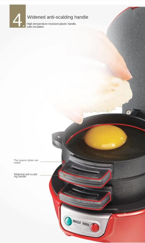 110V Hamburger Maker Sandwich Machine Fried Egg Toaster - Image 9