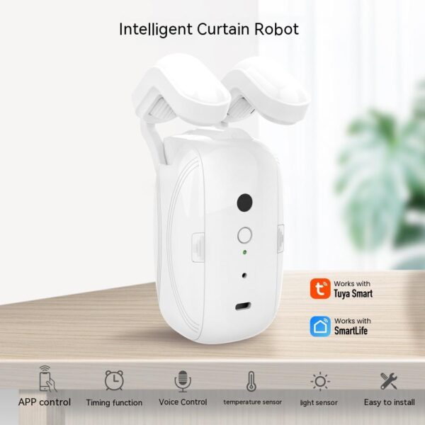 Wifi Curtain Robot Smart Home Roman Rod Electric Curtain Companion - Image 9