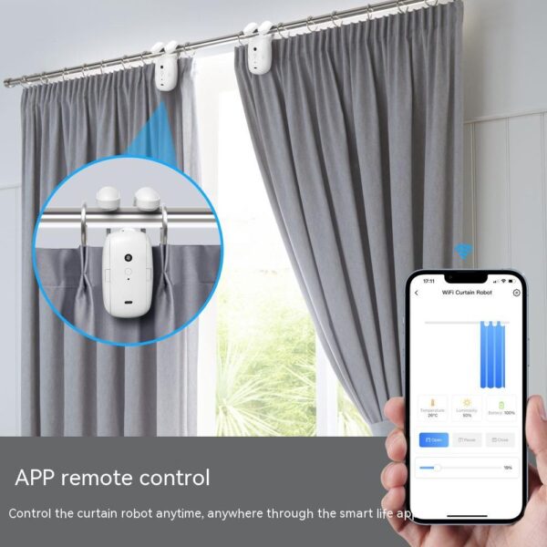 Wifi Curtain Robot Smart Home Roman Rod Electric Curtain Companion - Image 7